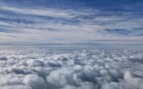 Aerial view of cloudscape against sky