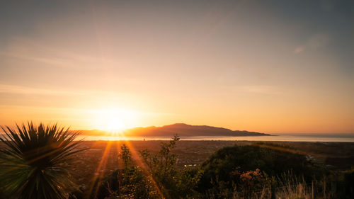 Scenic view of sunset against sky