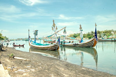 Boats in marina