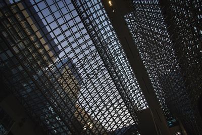 Low angle view of illuminated ceiling in building