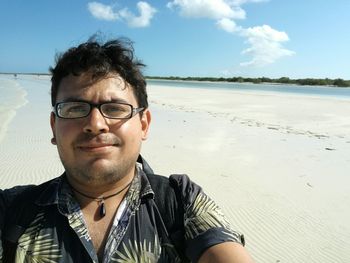 Portrait of man at beach