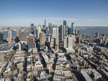 Aerial view of buildings in city