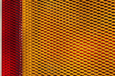 Full frame shot of patterned metal
