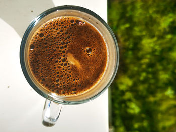 Close-up of coffee on table