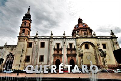 Low angle view of historical building against sky