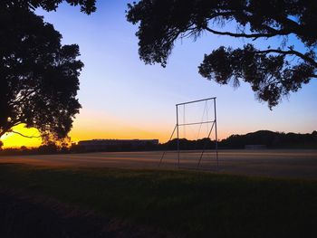 Scenic view of landscape at sunset