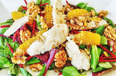 Close-up of served food