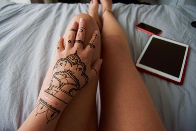 Tattoo on human hand