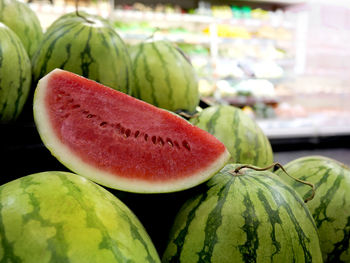 Close-up of fruits for sale at market stall