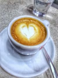 Close-up of coffee on table