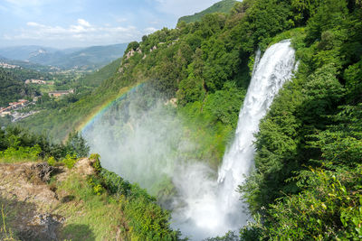 Marmore waterfalls, some artificial romans waterfall in south umbria
