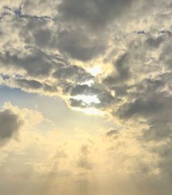 Low angle view of sky during sunset