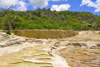 Beautiful scenery of hierve el agua