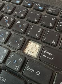 Close-up of computer keyboard