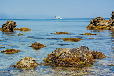 Rocks in sea