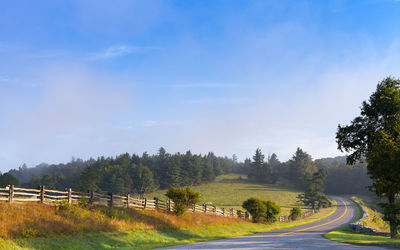 Country road passing through landscape