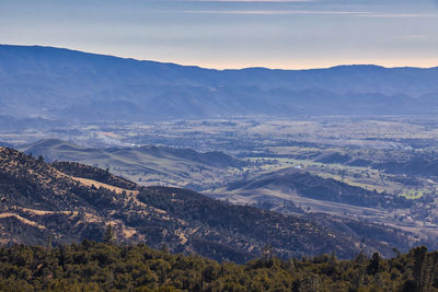 High angle view of landscape against sky