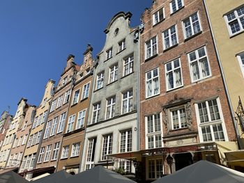 Low angle view of building against clear sky