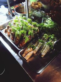 High angle view of food in container