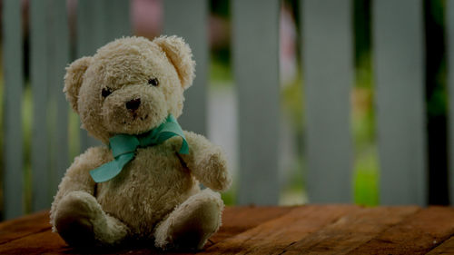 Close-up of stuffed toy on table