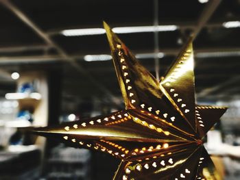 Close-up of illuminated christmas lights