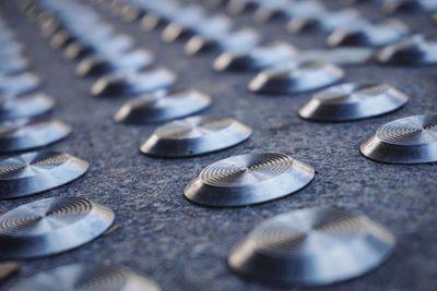 High angle view of tactile sidewalk