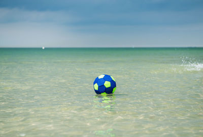 View of ball in swimming pool