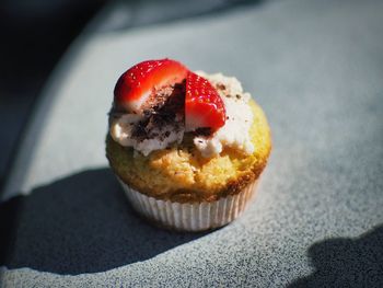 Close-up of dessert on table