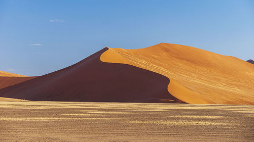 Sand dunes in a desert