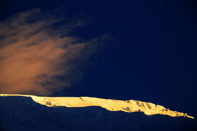 Close-up of huascaran mountain against sky