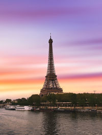 View of tower at sunset