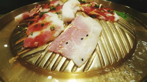 Close-up of seafood in plate