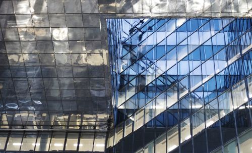 Low angle view of glass building