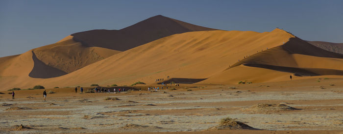 Scenic view of desert against sky