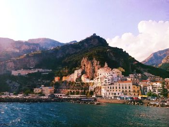 Buildings in city at waterfront