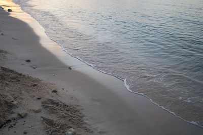 High angle view of beach