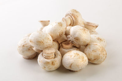 Close-up of cupcakes against white background