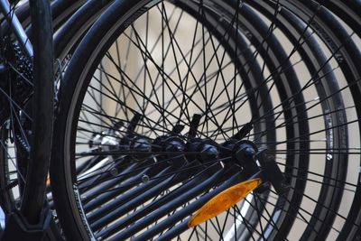 Full frame shot of bicycle tires