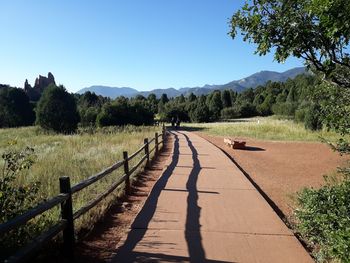 Scenic view of landscape against clear sky