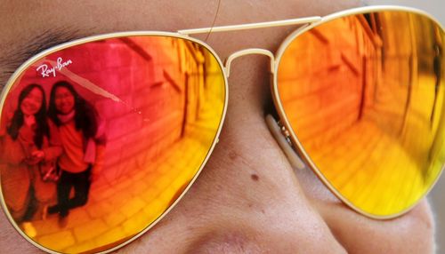 Close-up of woman with sunglasses