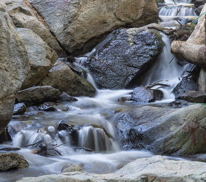 Scenic view of waterfall