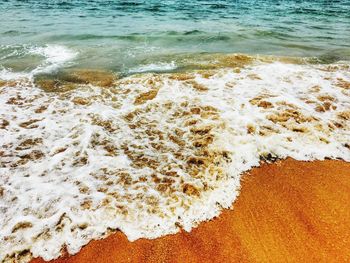 High angle view of sea shore