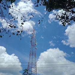 Low angle view of tower against sky