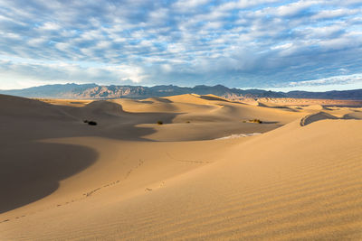 Scenic view of desert against sky