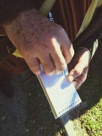 Close-up of cropped hands