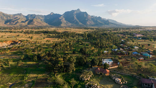 Aerial view of morogoro town