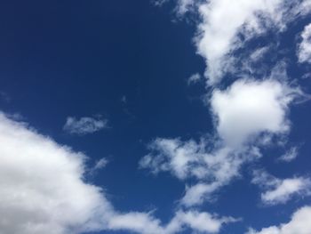 Low angle view of clouds in sky