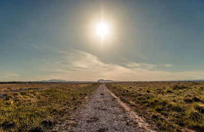 Scenic view of land against sky