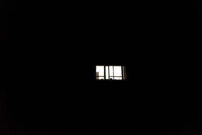 Silhouette of building in the dark
