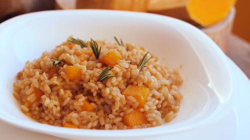 Close-up of meal served in bowl